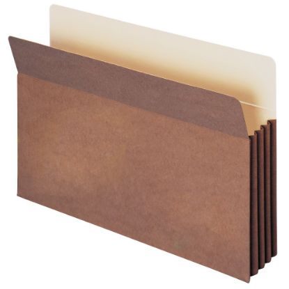 Picture of Smead TUFF Pocket File Pockets, 3 1/2in Expansion, 9 1/2in x 14 3/4in, 30% Recycled, Dark Brown, Pack Of 10