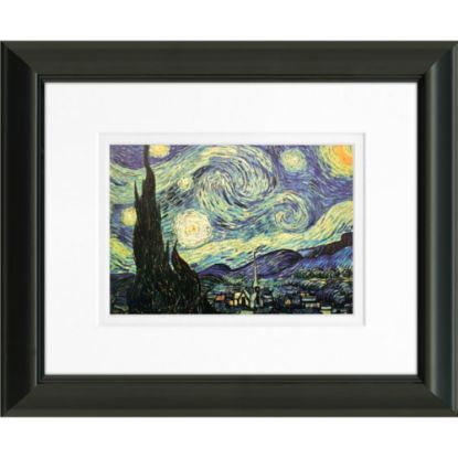 Picture of Timeless Frames Addison Framed Traditional Artwork, 8in x 10in, Black, Starry Night