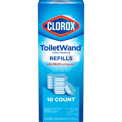 Picture of Clorox Disinfecting ToiletWand Refill Heads, 10 Heads Per Pack, Case Of 6 Packs