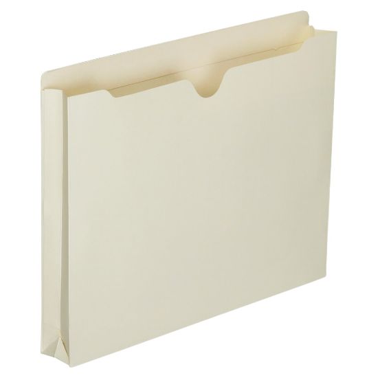 Picture of SKILCRAFT Manila Double-Ply Tab Expanding File Jackets, 1 1/2in Expansion, Letter Size Paper, 8 1/2in x 11in, 30% Recycled, Box Of 50