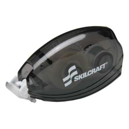 Picture of SKILCRAFT Permanent-Adhesive Double-Sided Tape With Dispenser, 0.33in x 393in, Translucent Black (AbilityOne 7510-01-596-4255)