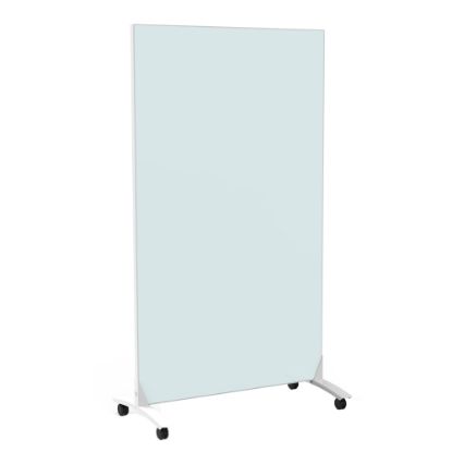 Picture of U Brands Double Sided Magnetic Glass Dry-Erase Mobile Floor Easel, 72in X 42, Actual Size 72in X 40in (4777U00-01)