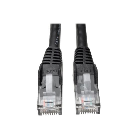 Picture of Tripp Lite Cat6 GbE Gigabit Ethernet Snagless Molded Patch Cable UTP Black RJ45 M/M 75ft 75ft - Category 6 - 128 MB/s - 75.13 ft - Black