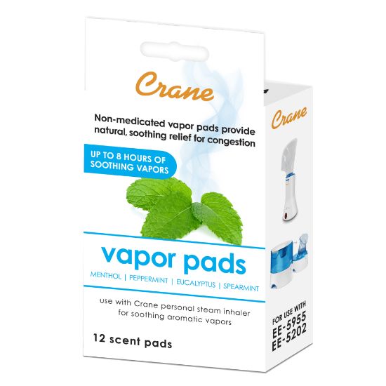 Picture of Crane Vapor Pads, Menthol Eucalyptus, Pack Of 12 Pads