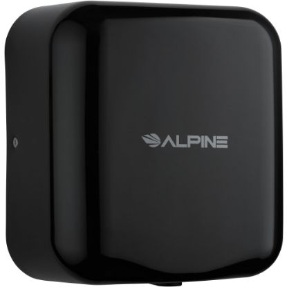 Picture of Alpine Industries Hemlock Commercial Automatic High-Speed Electric Hand Dryer With Wall Guard, Black