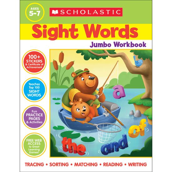 Picture of Scholastic Sight Words Jumbo Workbook, Kindergarten - Grade 2