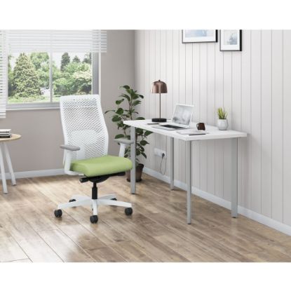 Picture of HON Ignition 2.0 ReActiv Ergonomic Fabric Mid-Back Task Chair, Fern/Designer White