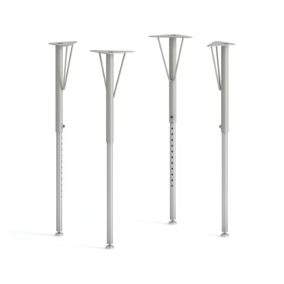 Picture of HON Build Student Desk Legs, 32-3/4inH x 9-1/4inW x 5-1/2inD, Titanium, Pack Of 4 Legs