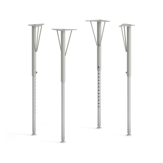 Picture of HON Build Student Desk Legs, 32-3/4inH x 9-1/4inW x 5-1/2inD, Titanium, Pack Of 4 Legs