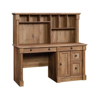 Picture of Sauder Palladia 60inW Computer Desk With Hutch, Vintage Oak