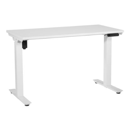 Picture of Office Star Pro Line II Prado 2-Stage 1-Motor Height-Adjustable Table, 48in x 47-3/4in, White