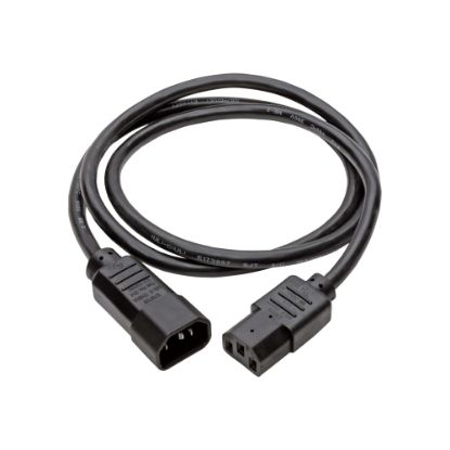 Picture of Eaton Tripp Lite Series PDU Power Cord, C13 to C14 - 13A, 250V, 16 AWG, 3 ft. (0.91 m), Black - Power extension cable - IEC 60320 C14 to power IEC 60320 C13 - AC 100-250 V - 13 A - 3 ft - black