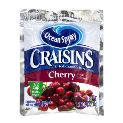 Picture of OCEAN SPRAY Craisins Cherry Flavored Dried Cranberries, 1.16 oz, 200 Count