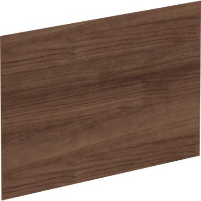 Picture of Lorell Adaptable Panel Dividers - 24in Width x 2in Height x 37in Depth - Aluminum - Walnut