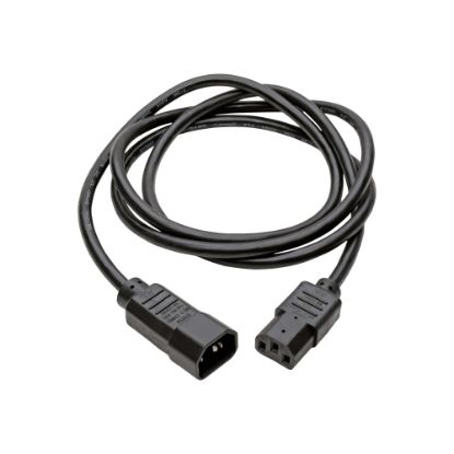 Picture of Eaton Tripp Lite Series PDU Power Cord, C13 to C14 - 10A, 250V, 18 AWG, 8 ft. (2.43 m), Black - Power extension cable - IEC 60320 C14 to power IEC 60320 C13 - AC 100-250 V - 10 A - 8 ft - black