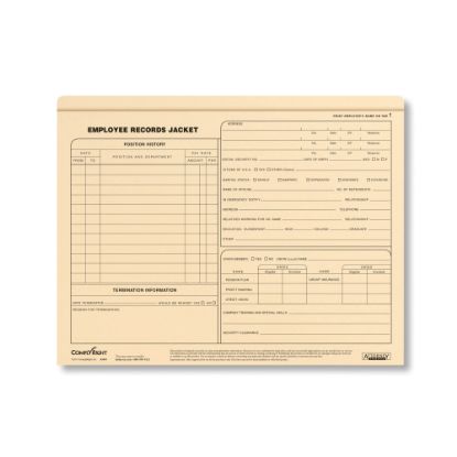 Picture of ComplyRight Letter-Size Standard Employee Record Jackets, 11 3/4in x 9 1/2in, Pack Of 25