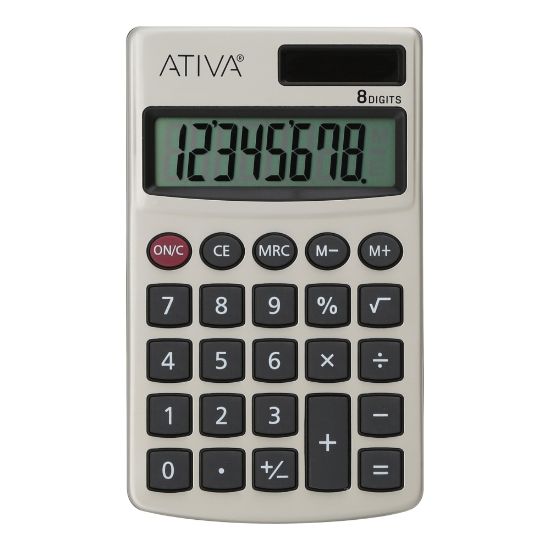 Picture of Ativa Mini 8-Digit Calculator, Golden