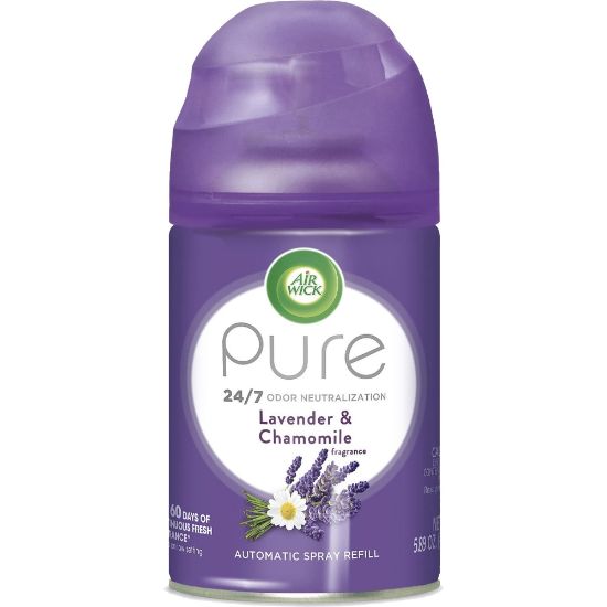 Picture of Air Wick Freshmatic Dispenser Refills, 6.17 Oz, Lavender/Chamomile, Carton Of 6 Refills