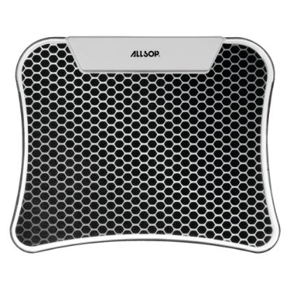 Picture of Allsop LED Mouse Pad/USB Hub, 9in x 11in, Hex, Black/Silver