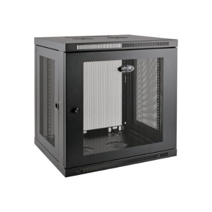 Picture of Tripp Lite 12U Wall Mount Rack Enclosure Server Cabinet Low Profile Deep - For LAN Switch, Patch Panel - 12U Rack Height x 19in Rack Width x 20.50in Rack Depth - Wall Mountable - Black - Steel