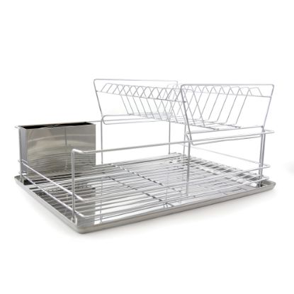 Picture of Better Chef 4-Piece Dish Drying Rack Set, 15inH x 22inW x 18-1/2inD, Chrome