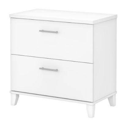 Picture of Bush Business Furniture Somerset 29-3/4inW x 16-11/16inD Lateral 2-Drawer File Cabinet, White, Standard Delivery