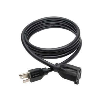 Picture of Eaton Tripp Lite Series Power Extension Cord, NEMA 5-15P to NEMA 5-15R - Heavy-Duty, 15A, 120V, 14 AWG, 6 ft. (1.83 m), Black - Power extension cable - NEMA 5-15 (F) to NEMA 5-15P (M) - AC 110 V - 6 ft - black