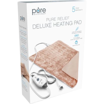 Picture of Pure Enrichment PureRelief Deluxe Heating Pad, 11-1/2in x 23-1/2in, Mauve