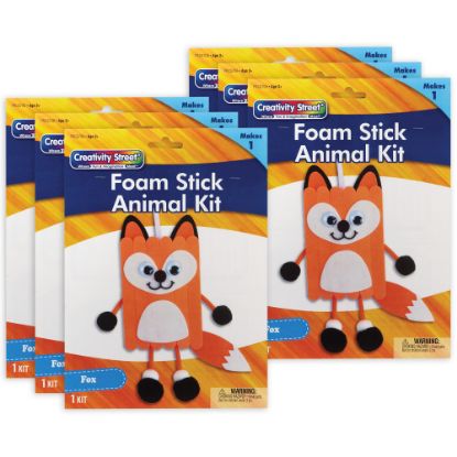 Picture of Creativity Street Foam Stick Animal Kits, 11in x 6-3/4in x 1in, Fox, Set Of 6 Kits