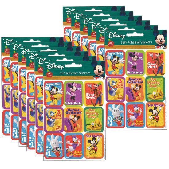 Picture of Eureka Giant Stickers, Mickey Mouse Clubhouse Motivational, 36 Stickers Per Pack, Set Of 12 Packs