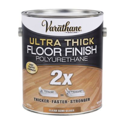 Picture of Varathane Ultra Thick 2X Floor Finish Polyurethane, 1 Gallon, Clear Semi-Gloss, Pack Of 2 Cans