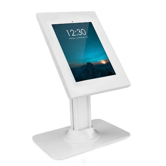 Picture of Mount-It! MI-3771W Secure iPad Countertop Stand, 18inH x 11-13/16inW x 7-13/16inD, White