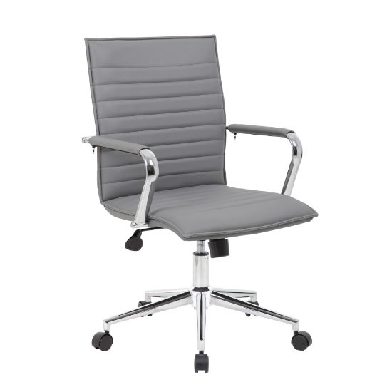 Picture of Boss Office Products Sleek Ribbed Task Chair, Gray