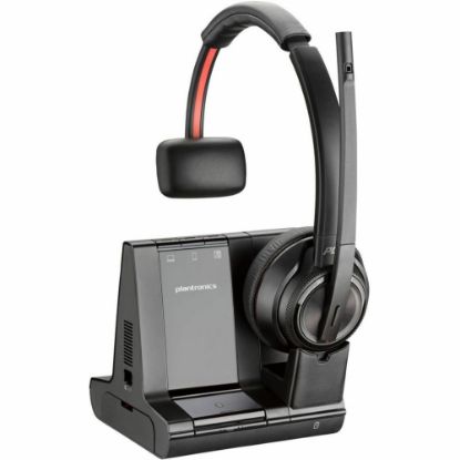 Picture of Poly Savi 8200 Office 8210 Headset - Mono - Wireless - Bluetooth/DECT 6.0 - 449.5 ft - 32 Ohm - 20 Hz - 20 kHz - Over-the-head - Monaural - Ear-cup - Noise Cancelling Microphone