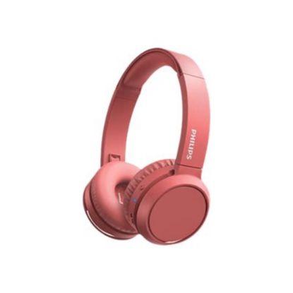 Picture of Philips TAH4205RD - Headphones with mic - on-ear - Bluetooth - wireless - noise isolating - red