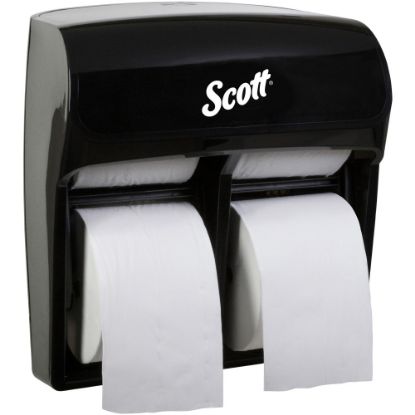 Picture of Scott Pro High Capacity SRB Toilet Paper Dispenser - Roll Dispenser - 4 x Roll - 12.8in Height x 11.3in Width x 6.2in Depth - Plastic - Black - Compact, Durable - 1 Each