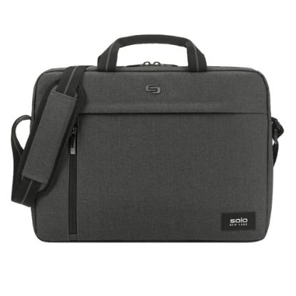 Picture of Solo New York Rivington Slim Briefcase With 15.6in Laptop Pocket, Gray