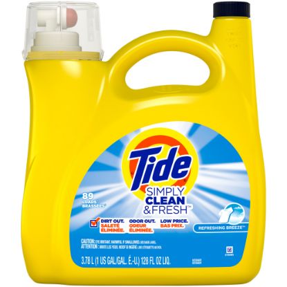 Picture of Tide Simply Clean & Fresh Liquid Laundry Detergent, Refreshing Breeze, 128 Oz