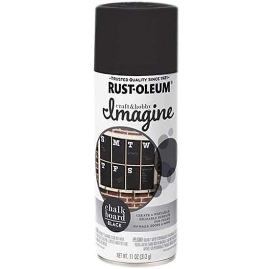 Picture of Rust-Oleum Imagine Craft and Hobby Spray Paint, 10 Oz, Chalkboard, Pack Of 4 Cans