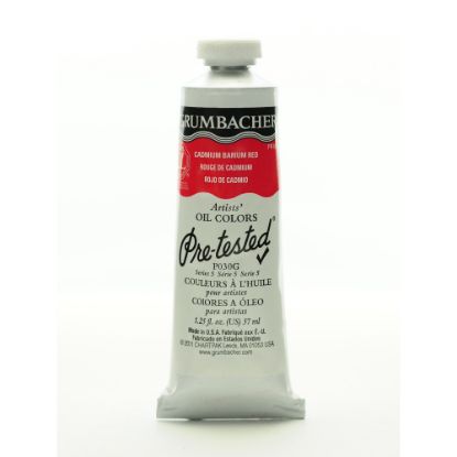 Picture of Grumbacher P030 Pre-Tested Artists Oil Colors, 1.25 Oz, Cadmium Barium Vermilion