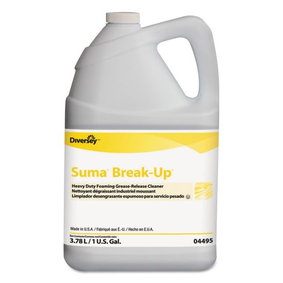 Picture of Diversey Suma Break-Up Heavy-Duty Foaming Grease-Release Cleaner, Unscented, 128 Oz Bottle, Case Of 4