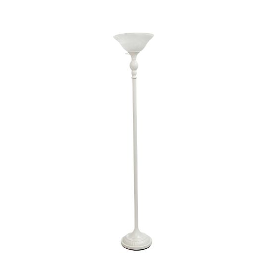 Picture of Elegant Designs 1-Light Torchiere Floor Lamp, 71inH, White