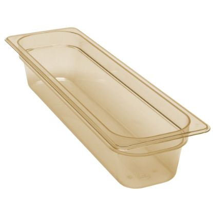 Picture of Cambro H-Pan High-Heat GN 1/2 Long Food Pans, 4inH x 6-3/8inW x 20-7/8inD, Amber, Pack Of 6 Pans