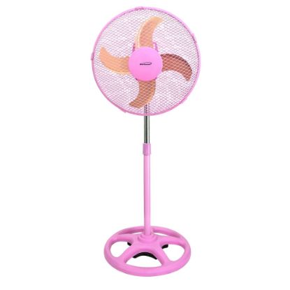 Picture of Brentwood 12in 3-Speed Adjustable Oscillating Stand Fan, 35in x 13in, Pink