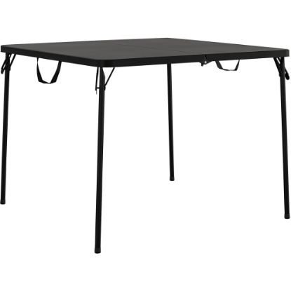 Picture of COSCO Bridgeport XL Fold-In-Half Card Table, 29-1/2inH x 38-1/2inW, Black