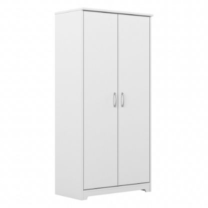 Picture of Bush Furniture Cabot Tall 30inW Storage Cabinet With Doors, White, Standard Delivery