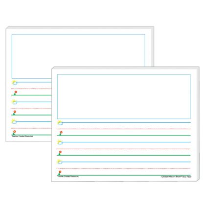 Picture of Teacher Created Resources Smart Start K-1 Story Paper, 8-1/2in x 11in, Primary Rule, White, 100 Sheets Per Pack, Set Of 2 Packs