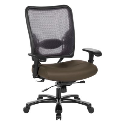 Picture of Office Star 75 Series Big & Tall Ergonomic Double AirGrid Back And Custom Fabric Seat Chair, Java