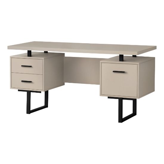 Picture of Monarch Specialties Violet 60inW Computer Desk, Taupe