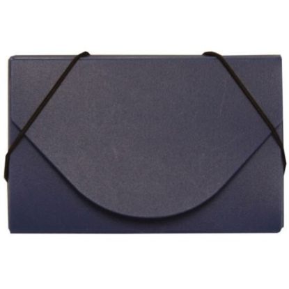 Picture of JAM Paper Business Card Case With Elastic Closure, Navy Blue